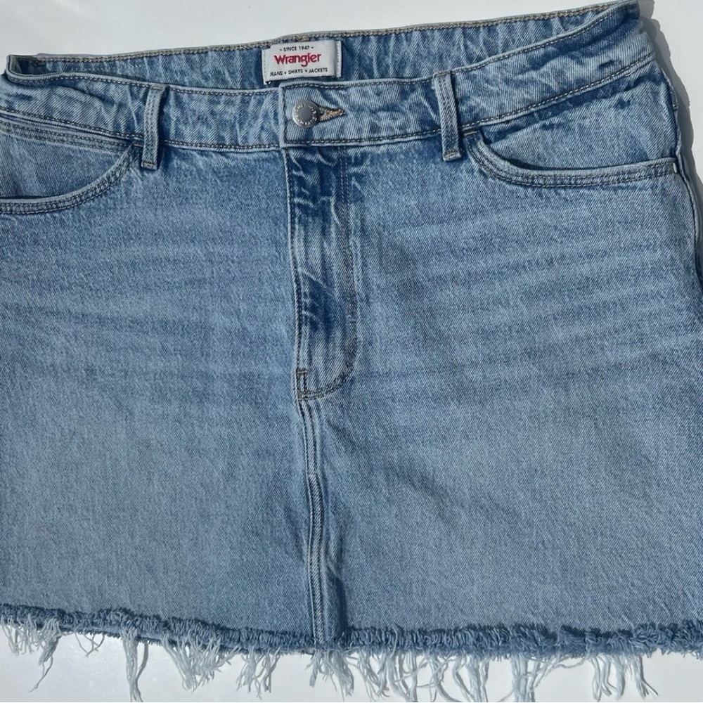 Wrangler Blue Mini Skirt Casual Denim